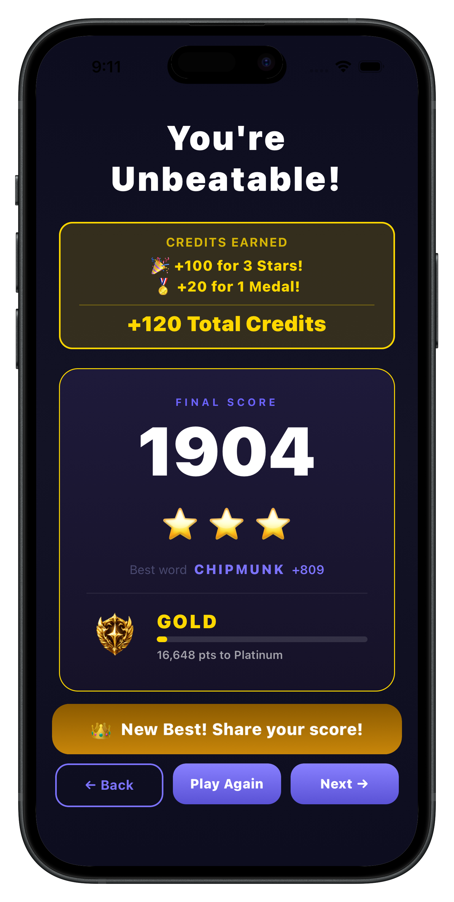 Results Screen